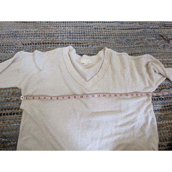 Beige Vneck L/S High Low Soft Comfy Cozy Oversized Sweater L Contemporary Soft - Picture 4 of 6